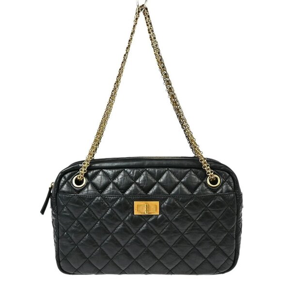 Chanel Black Calfskin Mademoiselle Lock Chain Shoulder Bag - Picture 1 of 8